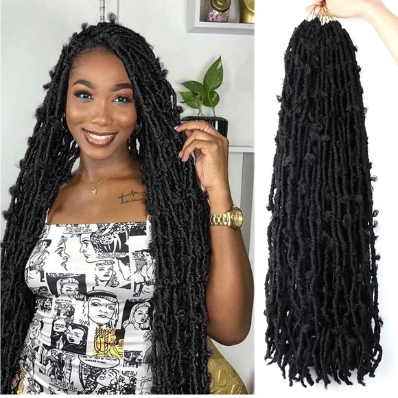 Hair 3 Inch Butterfly Locs Crochet Hair Pre Looped 6 Packs Soft